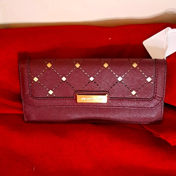Michael Kors Bags Michael Kors Jamey Diamond Laser Cut Collection Burgundy Merlot Wallet